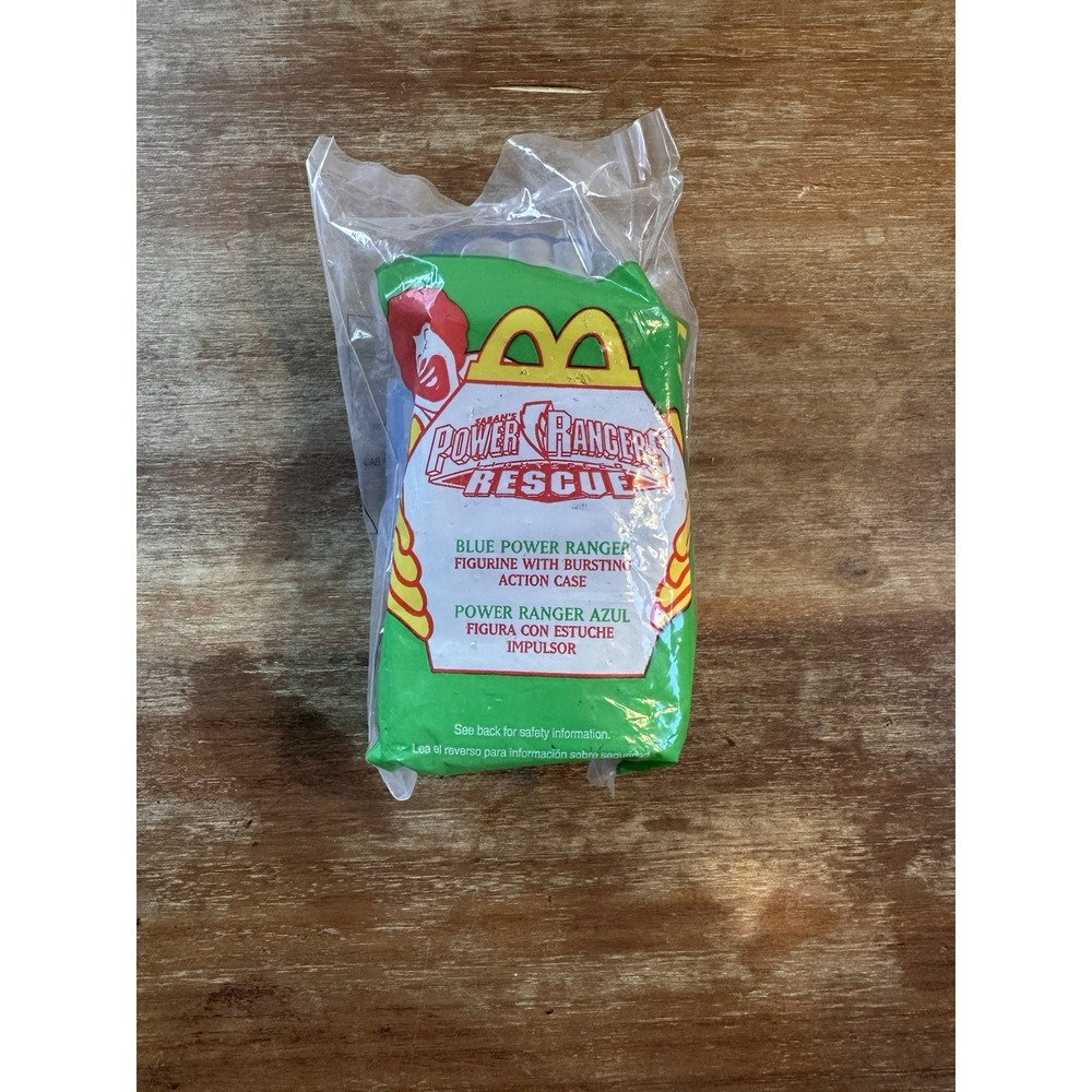 2000 McDonalds Happy Meal Power Rangers Rescue Blue Power Ranger Sealed Bag